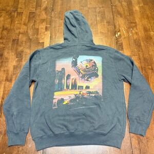 Hollister Oracle Red Bull Racing Hoodie Mens Small Grey Excellent F1 Graphic